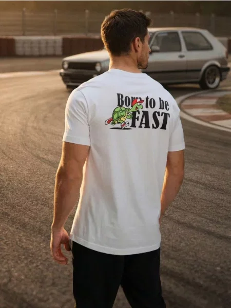 Sinsay koszulka z nadrukiem na plecach biały