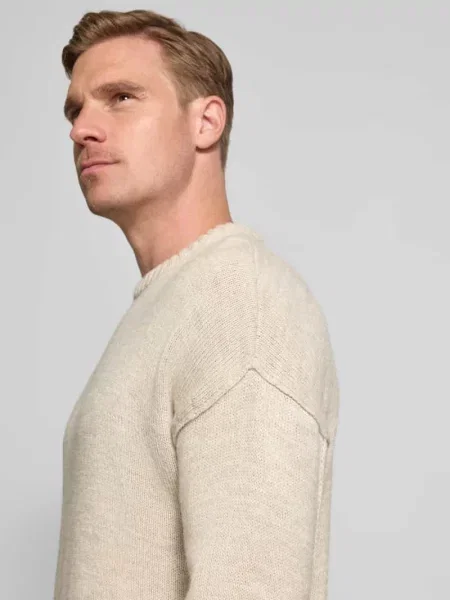 Sweter z dzianiny o luźnym kroju z dodatkiem wełny model ‘MALIO’ Drykorn