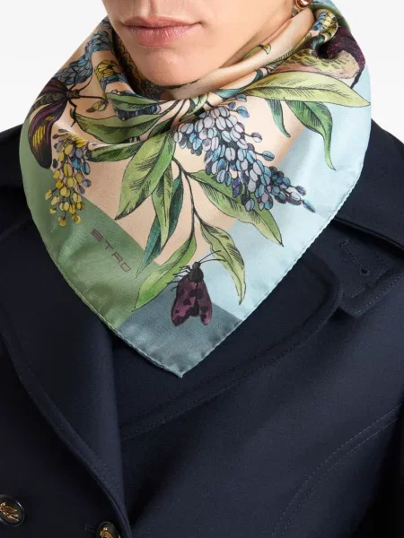 Fular Etro de mătase cu model floral