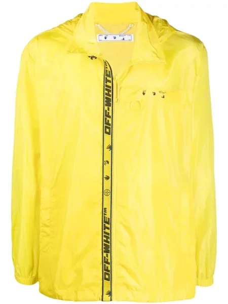 Geacă de vânt Off-white cu imagine alb