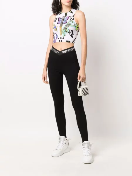 Palaidinė be rankovių Philipp Plein balta