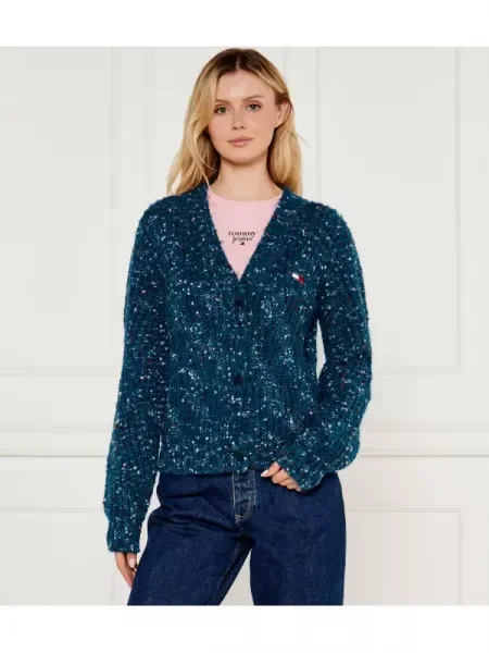 Tommy Jeans Cardigan | Relaxed fit cu adaos de lână
