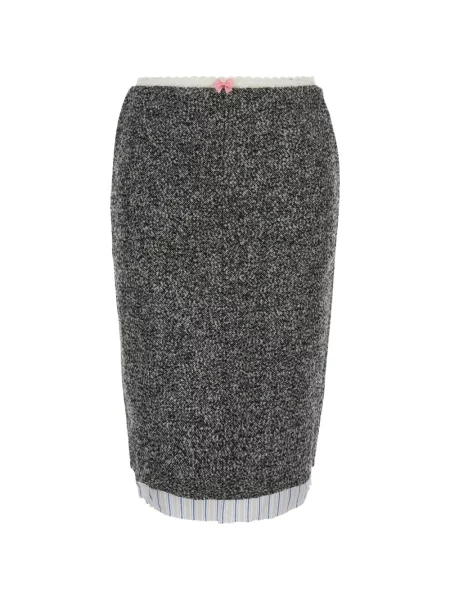 Fustă Markgong din tweed gri