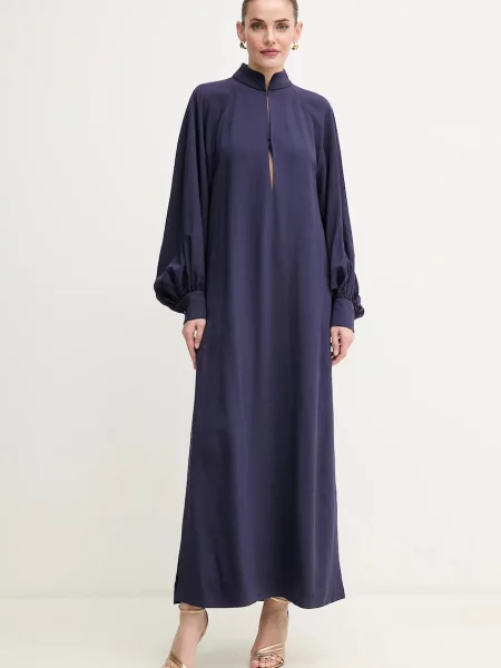 Luisa Spagnoli rochie bleumarin maxi oversize
