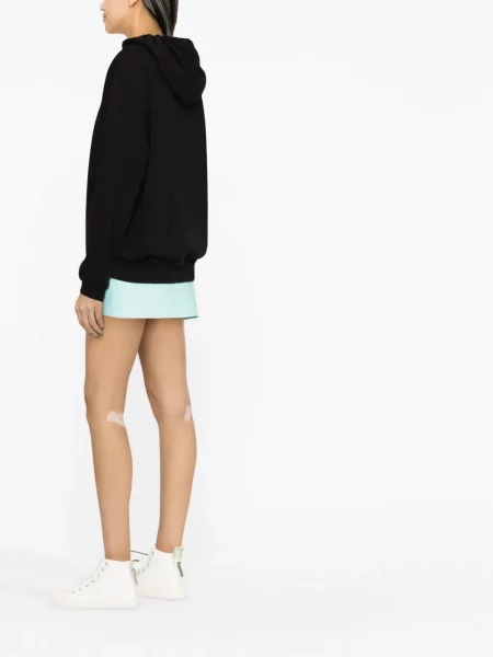 Hoodie Off-white με σχέδιο λευκό