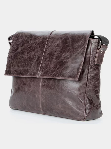 Кожаная сумка через плечо Shvigel коричневая
