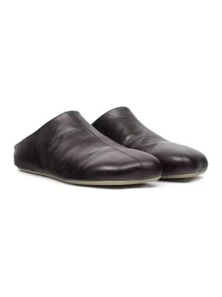 Klapki Mm6 Maison Margiela skórzane czarne