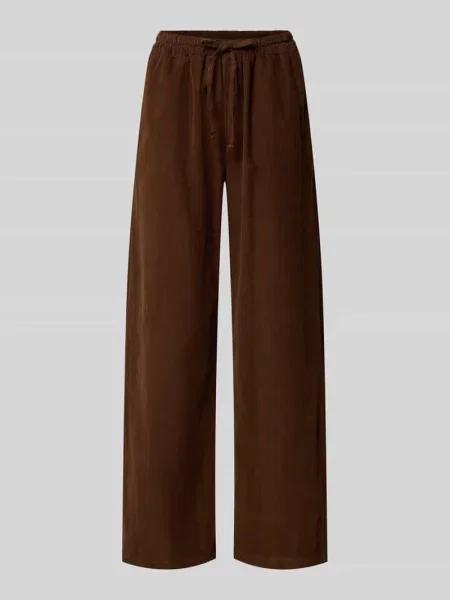 Spodnie materiałowe o szerokim kroju i z fakturowanym wzorem model ‘Mara’ Zabaione