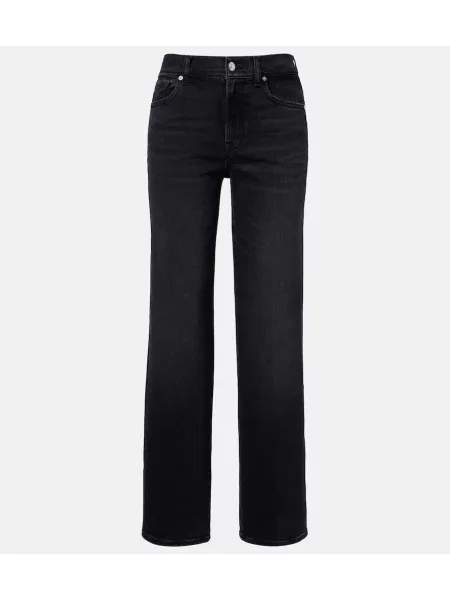 Blugi drepți 7 For All Mankind negru