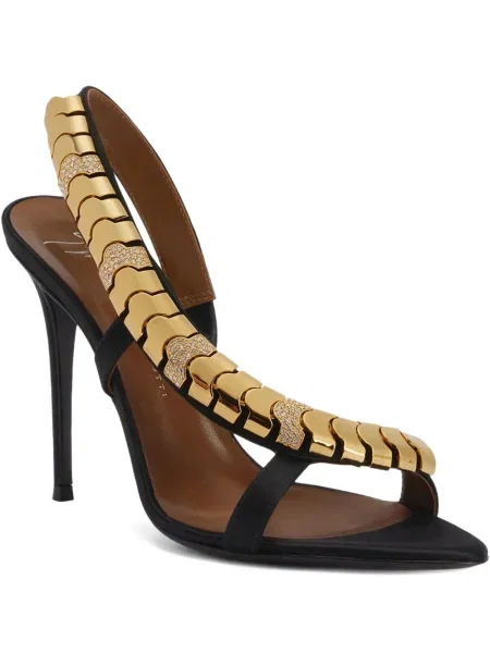 Sandale Giuseppe Zanotti din satin slingback negru