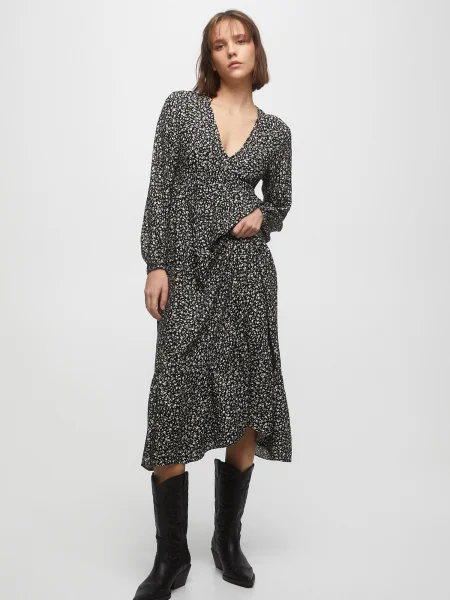 Pull&Bear Ruha olíva / fekete / fehér