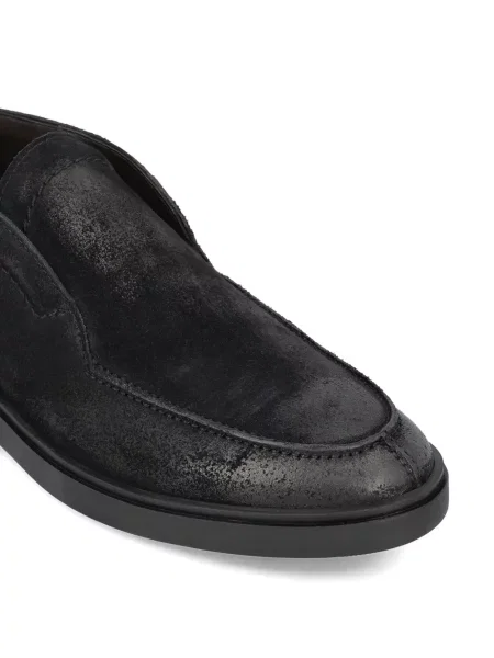Pantofi loafer Tagliatore din piele de căprioară negru