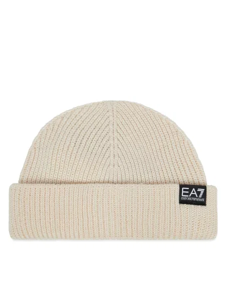 Шапка Ea7 Emporio Armani бежева