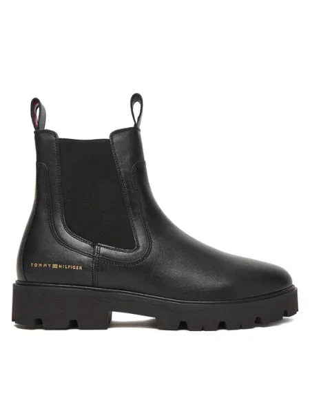Tommy Hilfiger Ghete Jodhpur Lthr Low Chelsea negru