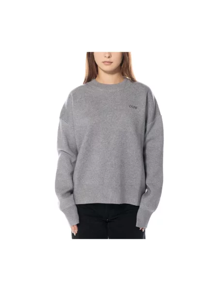 Dzianinowy sweter Olaf Hussein szary