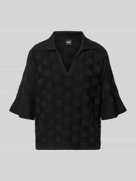 Koszulka polo o kroju regular fit z mieszanki model Fapavero' Boss czarne