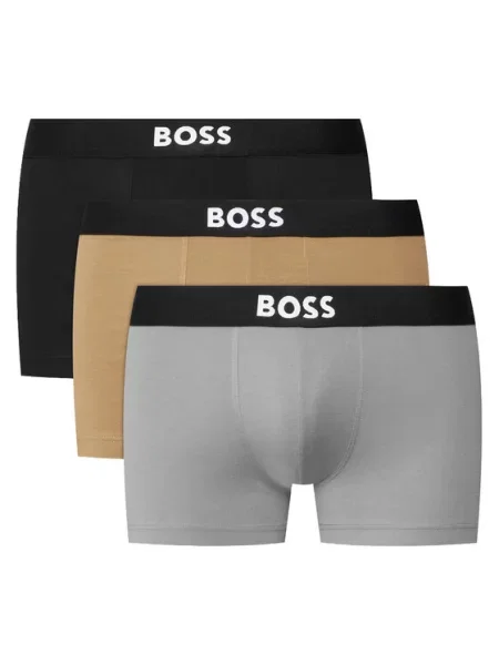 BOSS Boxerky David Beckham světle hnědá / šedá / černá bílá
