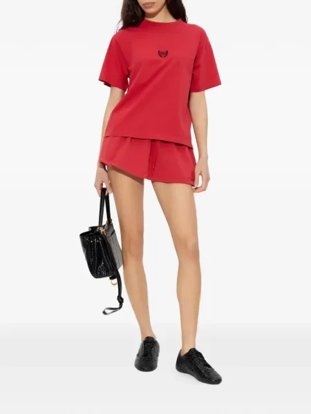 Fusta mini Balenciaga cu broderie roșu