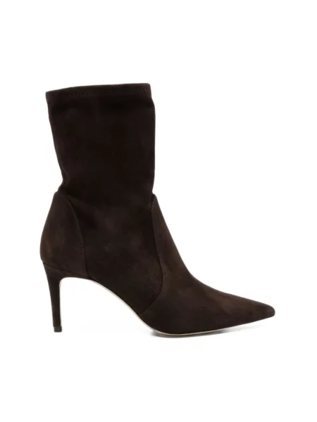 Botki Stuart Weitzman zamszowe brązowe