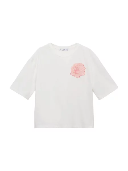 MANGO Tricou ROSA-W roz / roz pitaya / roz pudră / murdar alb