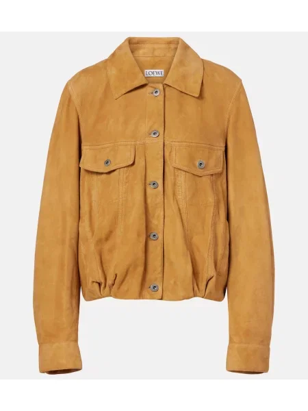 Велурено яке Loewe кафяво