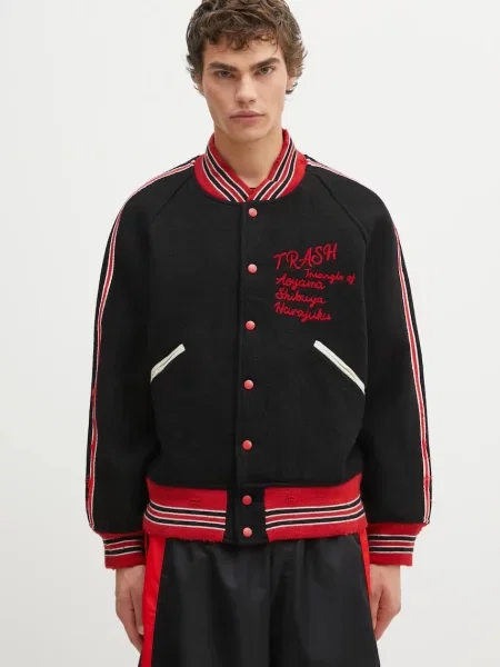 Vlněná bunda Needles Deconstructed černá