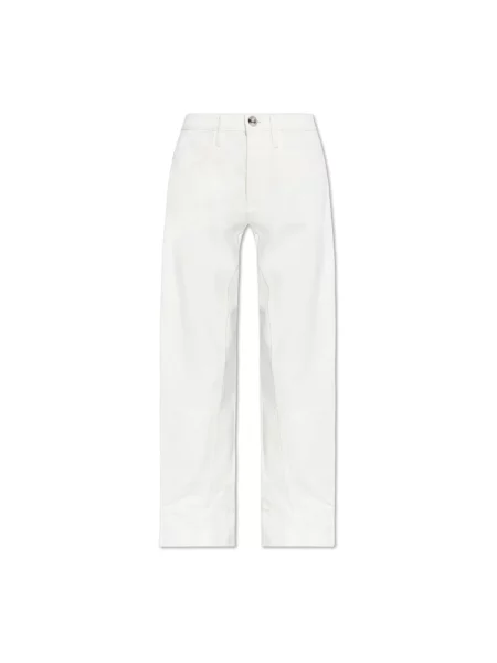 Jeansy Jil Sander białe