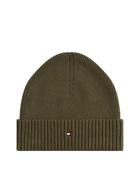 Czapka Tommy Hilfiger wełniana zielona