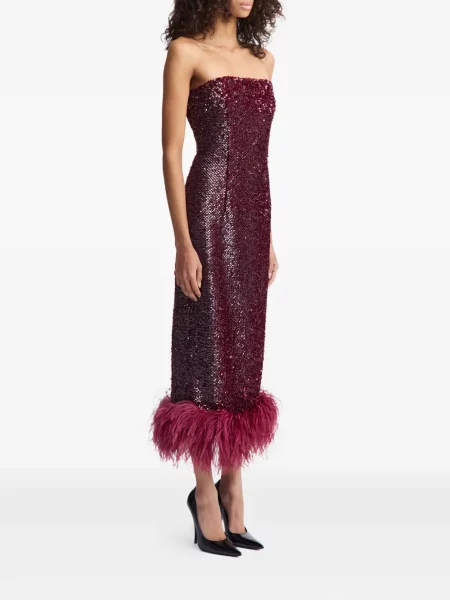 Rochie midi 16arlington până la genunchi de costum roșu