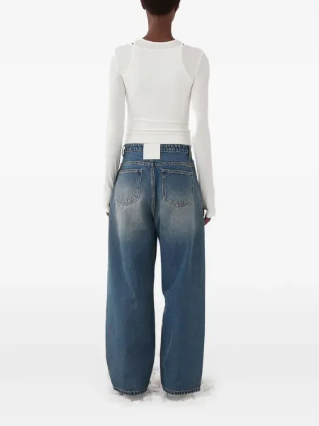 Top Eleh cu nervuri alb