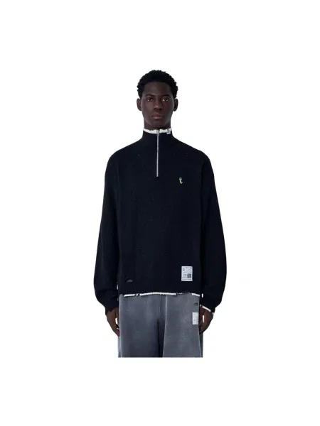 Sweter Mihara Yasuhiro z przetarciami czarny