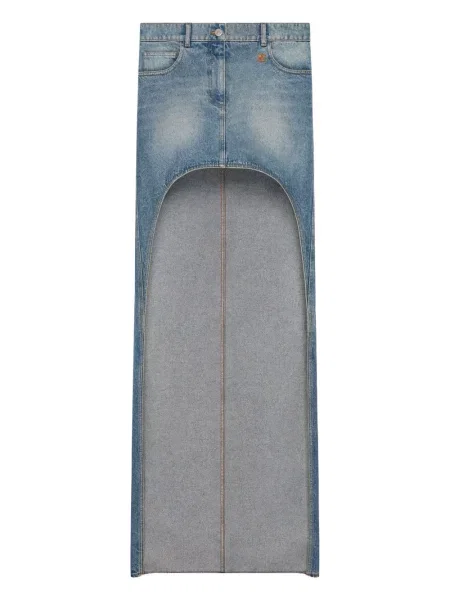 Fusta maxi Courreges lungă albastru