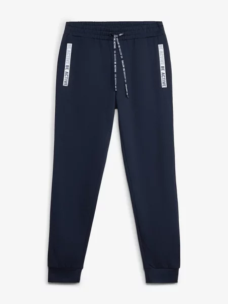 Spodnie sportowe regular fit niebieskie