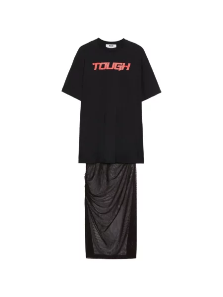 Rochie tip cămașă Msgm de costum negru