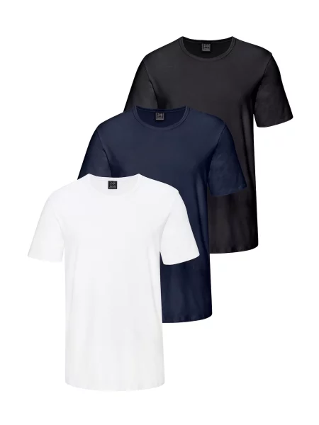 JOHN DEVIN Tricou bleumarin / negru alb