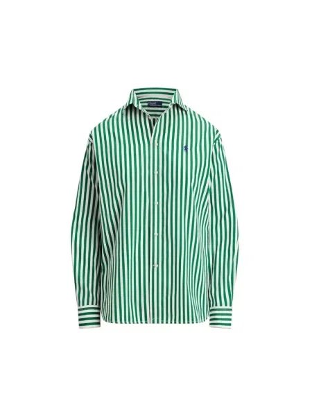Koszula Ralph Lauren w paski zielona