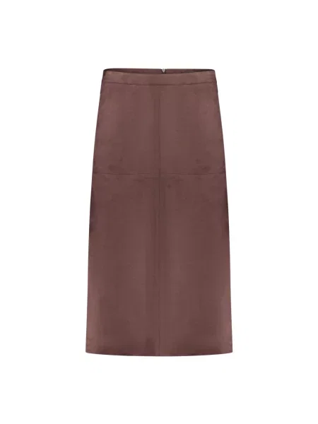 Spódnica skórzana Betty Barclay w kształcie litery A brązowa