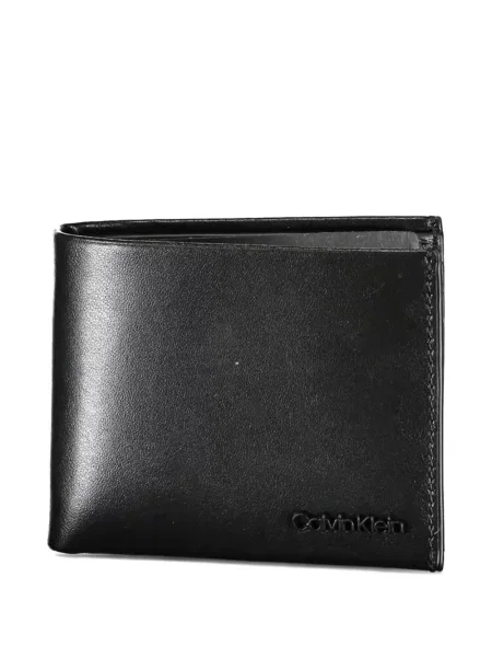 Δερμάτινος πορτοφόλι Calvin Klein μαύρο