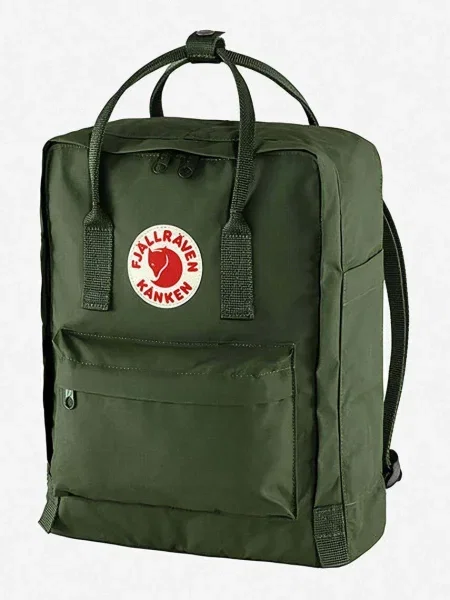 Fjallraven rucsac Kanken mare cu imprimeu verde