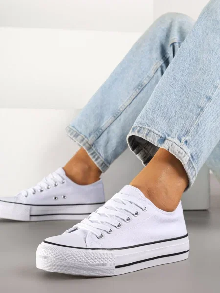 Teniși înalți Tiloria cu negru alb