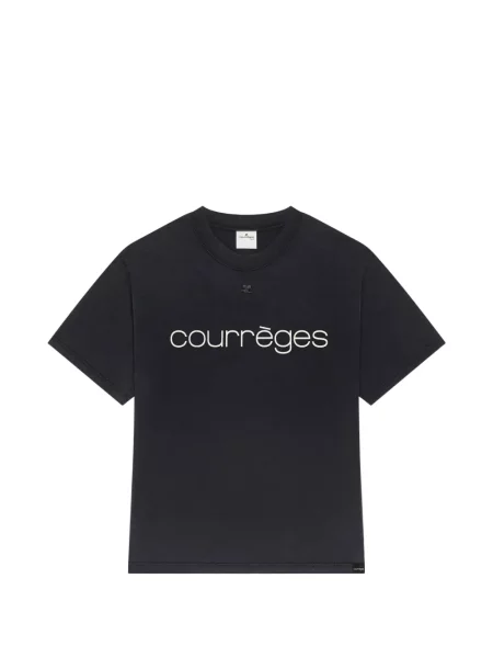 Tricou Courreges cu imagine negru