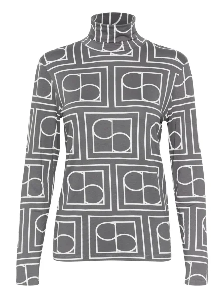 SOAKED IN LUXURY Majica Hanadi tamo siva bijela