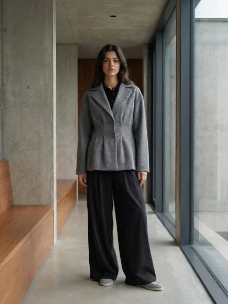 Пальто Seventeen світло-сірий кашемір сіре