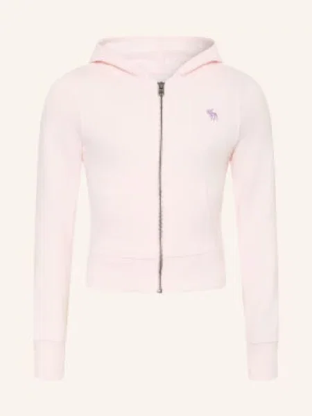 Abercrombie & Fitch Mikina světle růžová / světle fialová
