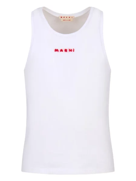 Košile Marni s výšivkou bílá