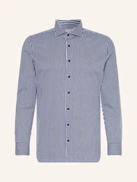 Olymp Koszula Z Dżerseju Luxor Modern Fit blau biała