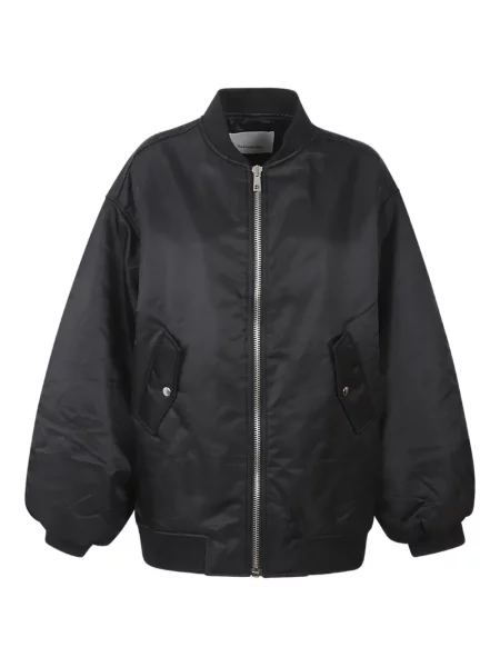 Geacă bomber The Frankie Shop cu buzunar frontal negru