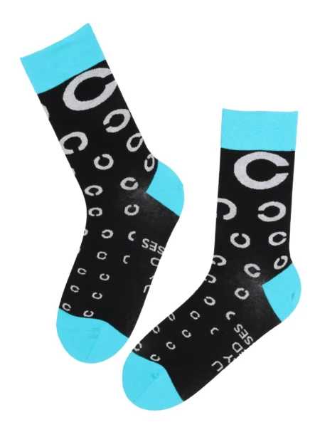 Sokisahtel Κάλτσες EYES cotton optometrist socks' μαύρο