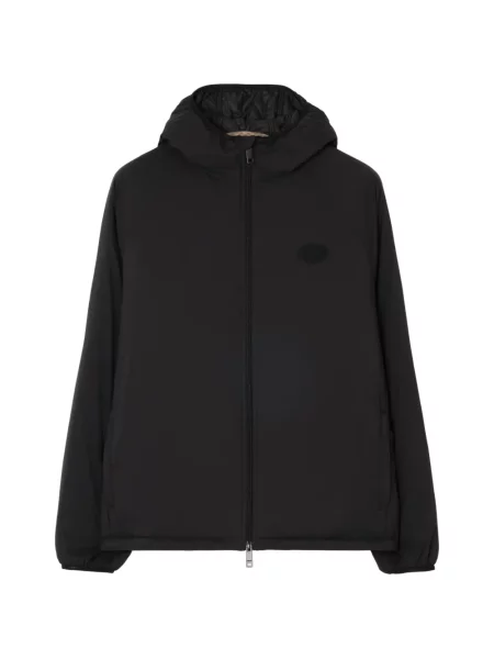 Geacă Burberry cu glugă negru