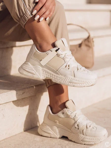 Sportowe sneakersy RUNKIK Dstreet beżowe